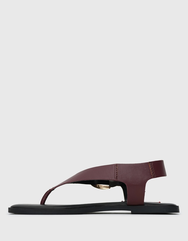 Betts - Titan Leather Buckled Strap Thong Sandals