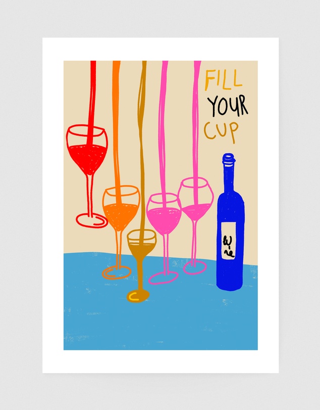 Inka Arthouse - Fill Your Cup Art Print by Paige Byrne