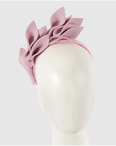 Max Alexander - Felt Pink Winter Racing Fascinator