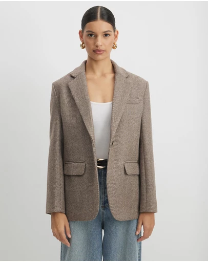 AERE - Opal Wool Blend Relaxed Blazer