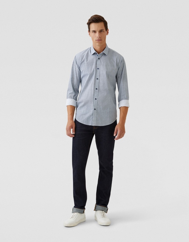 Oxford - Kenton Printed Cotton Shirt