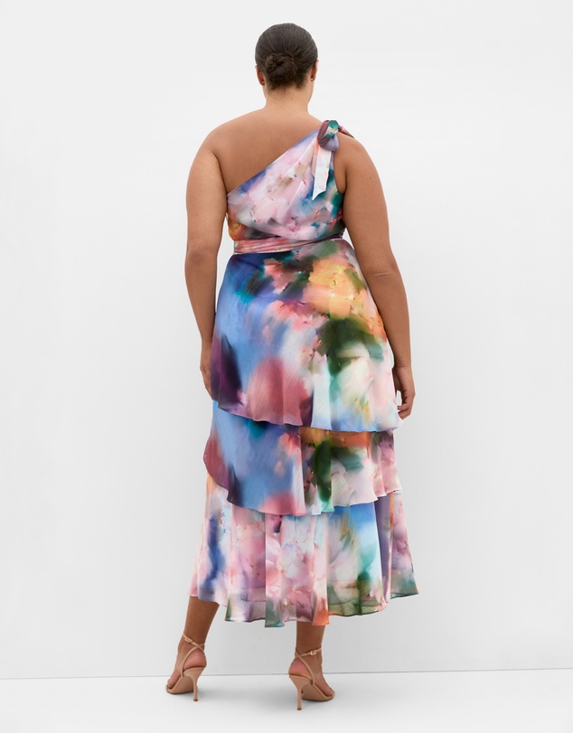 City Chic - Enchant Bouquet One Shoulder Maxi Dress