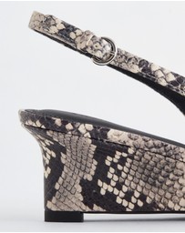 & Other Stories - Leather Wedge Slingback Pumps