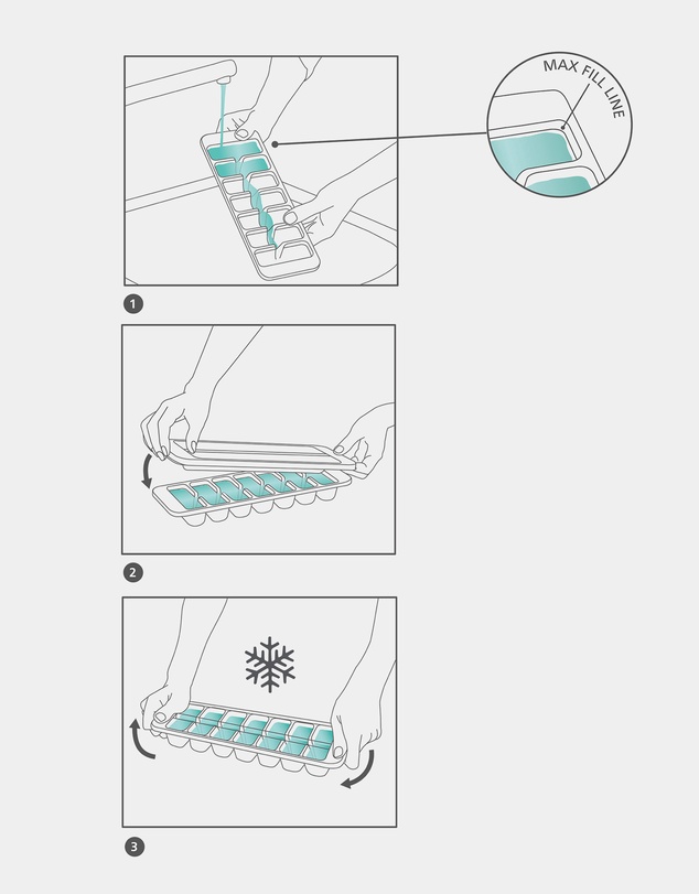 Joseph Joseph - Flow™ Easy-fill Ice-cube Tray 2 Pack (Blue)
