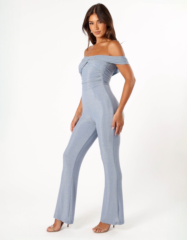 Petal & Pup - Sharnie Off Shoulder Jumpsuit - Blue