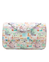 Pre-Loved by Azura Reborn - Pre-Loved Medium Quilted Printed Leather Umbrella Double Flap