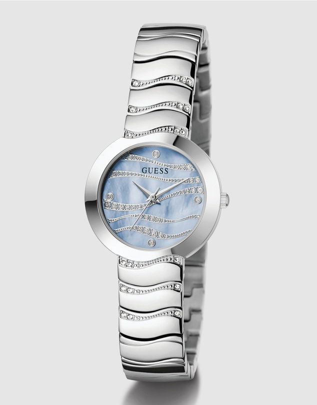 GUESS - Guess Ladies Silver Tone 30mm Analogue Watch
