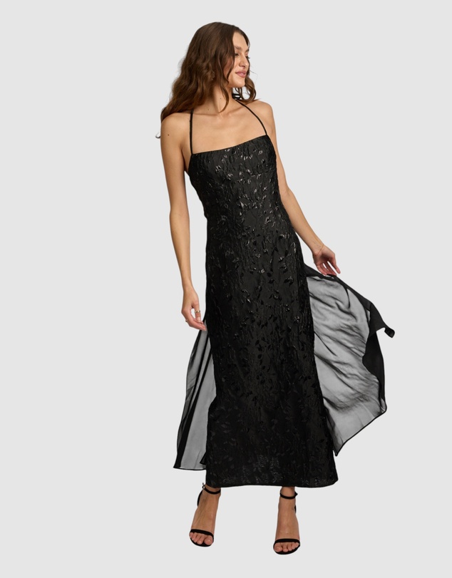 Romance by Honey and Beau - Crechia Jacquard Midi Dress