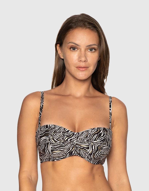 Nip Tuck Swim - Black Gold Rush Jacinta Bikini Top