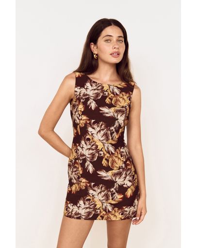 Brown Vintage Floral