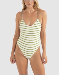 Rhythm - Tami Stripe Tie Back Minimal One Piece Swimsuit