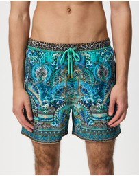 Camilla - Mid Length Boardshorts With Elastic Waist