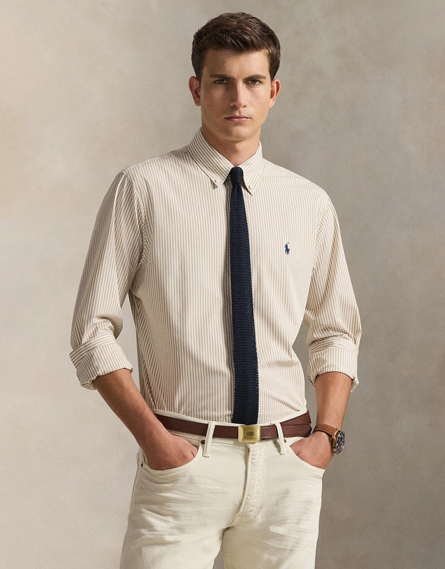 Polo Ralph Lauren - Slim Fit Striped Stretch Poplin Shirt