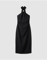 M.N.G - Halter-Neck Dress With Metal Embellishment