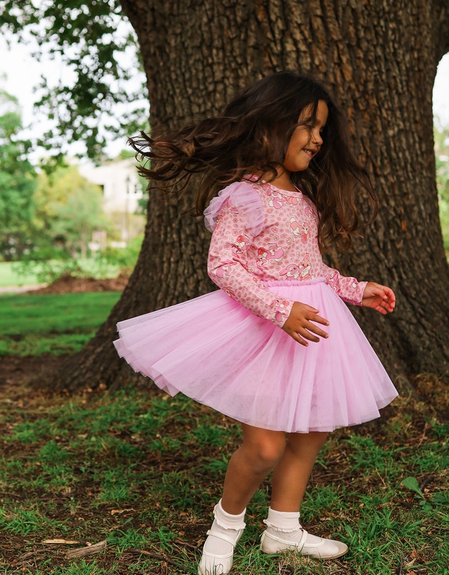 Rock Your Kid - Disney Thumper Circus Frill Dress in Peach
