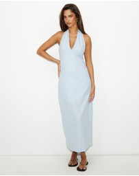 Dazie - Nora Linen Blend Midi Dress