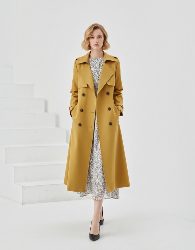 Mossée - Emma Button Front Trench Coat