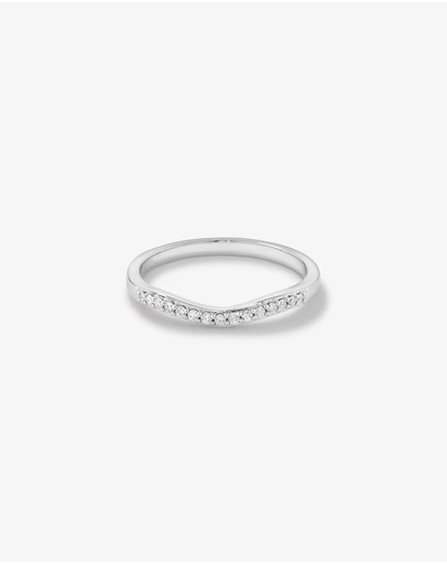 Michael Hill - Wedding Ring with 0.10 Carat TW of Diamonds in 14kt White Gold