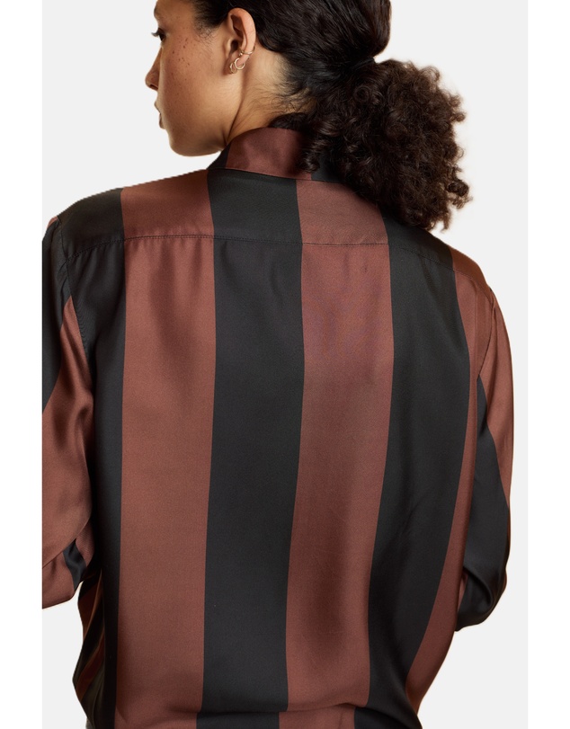 Cynthia Rowley - Silk Striped Button-Up Shirt