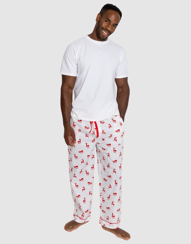 Sant And Abel - Men's Reindeer Red PJ Pants