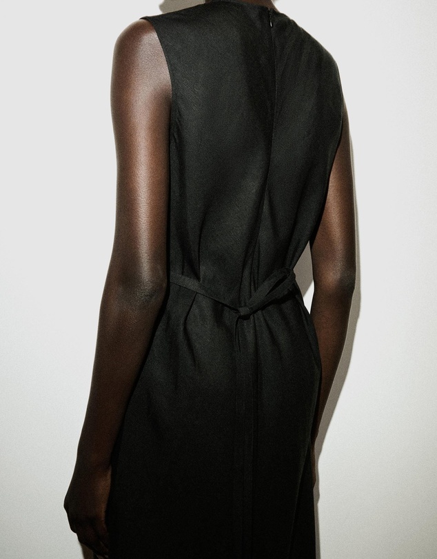 COS - Bias-Cut Linen-Blend Midi Dress