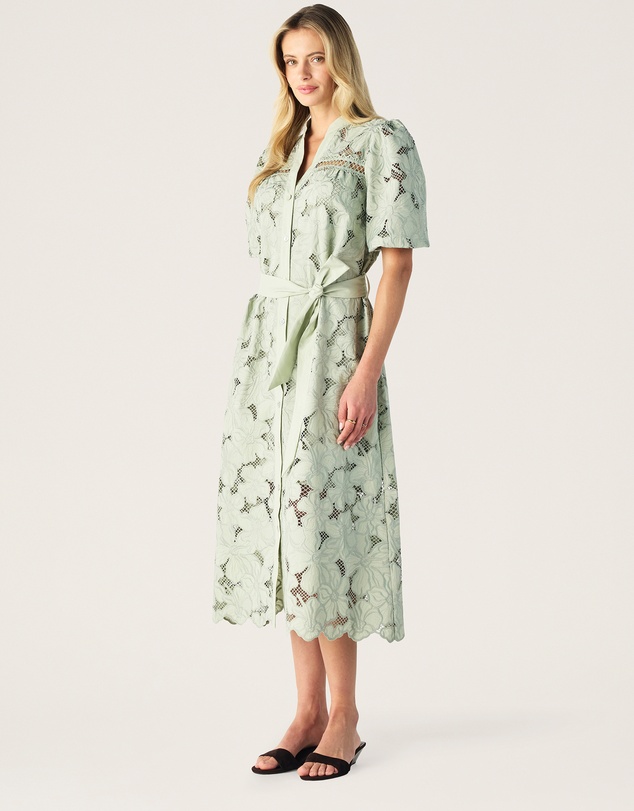 MOS The Label - Whisper Embroidery Shirt Dress