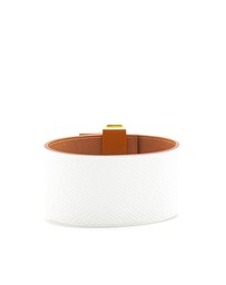 Pre-Loved by Azura Reborn - Pre-Loved hermes Leather Cuff Bracelet Gold Clasp