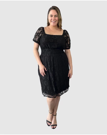 Love Your Wardrobe - Bella Stretch Lace Dress