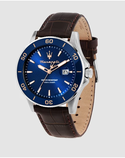 Maserati - Maserati Competizione 43mm Blue Brown Watch