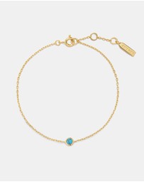 Ania Haie - Gold Bezel-Set Lab-Created Turquoise Solitaire Bracelet