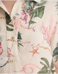 Oxford - Milos Printed Linen Mini Dress