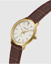 rag & bone - Manston Mens Brown Leather Strap Watch