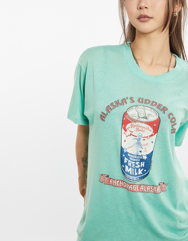 Vintage by The Real Deal - Pre Loved - 80s Alaska's Udder Cola 'Fresh Milk' Tee