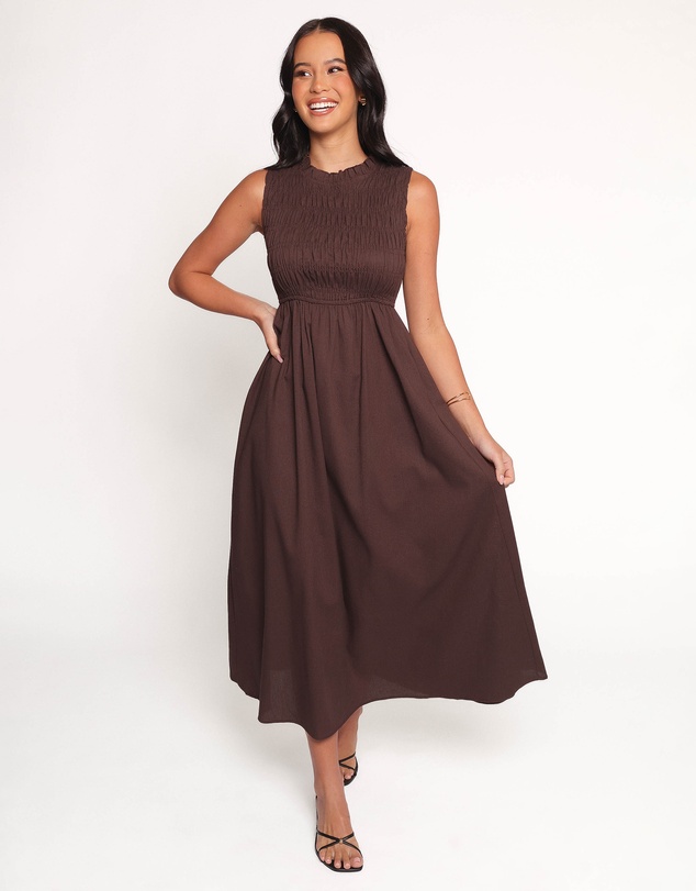 Petal & Pup - Lanna Maxi Dress - Chocolate