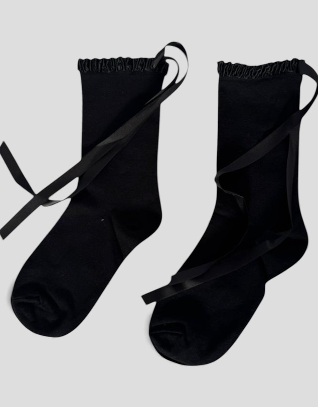 High Heel Jungle - Lara Satin Trim Cotton Socks - 2 Pairs