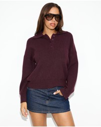 Dazie - Paris Weekend Knit Polo Jumper
