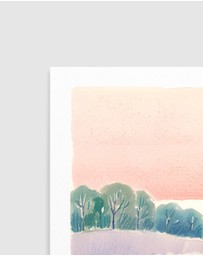 Olive et Oriel - Landscape In Pastel by Ohkimiko Art Print