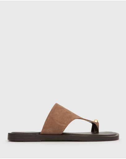 Betts - Dolphin Leather Thong Sandals