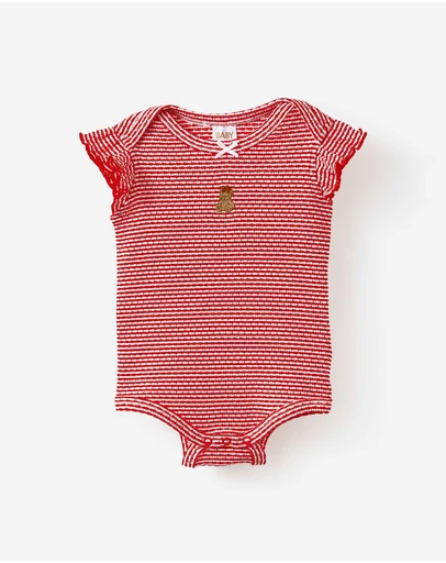 Cotton On Kids - Organic Pointelle Flutter Bubbysuit