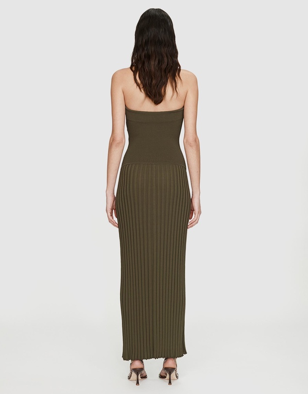 Christopher Esber - Slashed Knit Sunray Strapless Dress