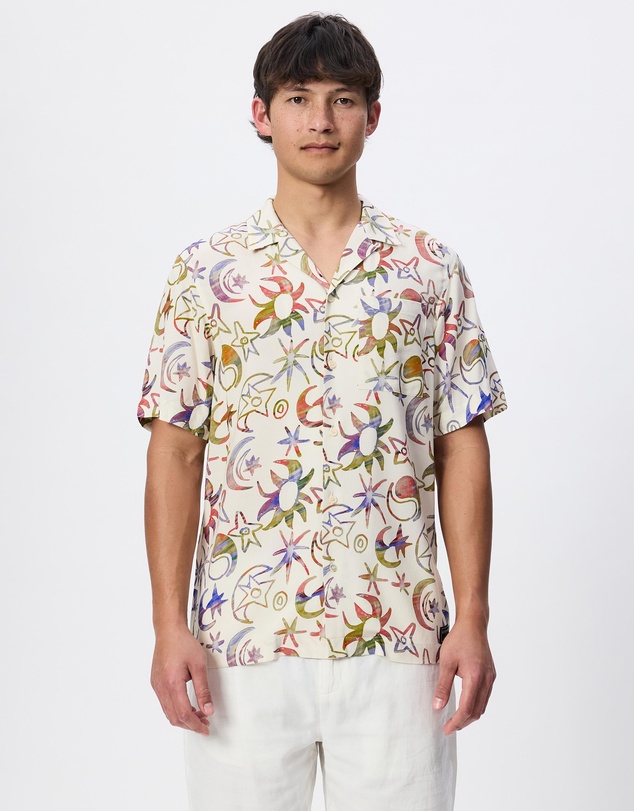 Scotch & Soda - Allover Printed Viscose Short Sleeve Shirt