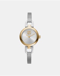 DKNY - Milanese Two-Tone 26mm Silver Dial Womens Watch