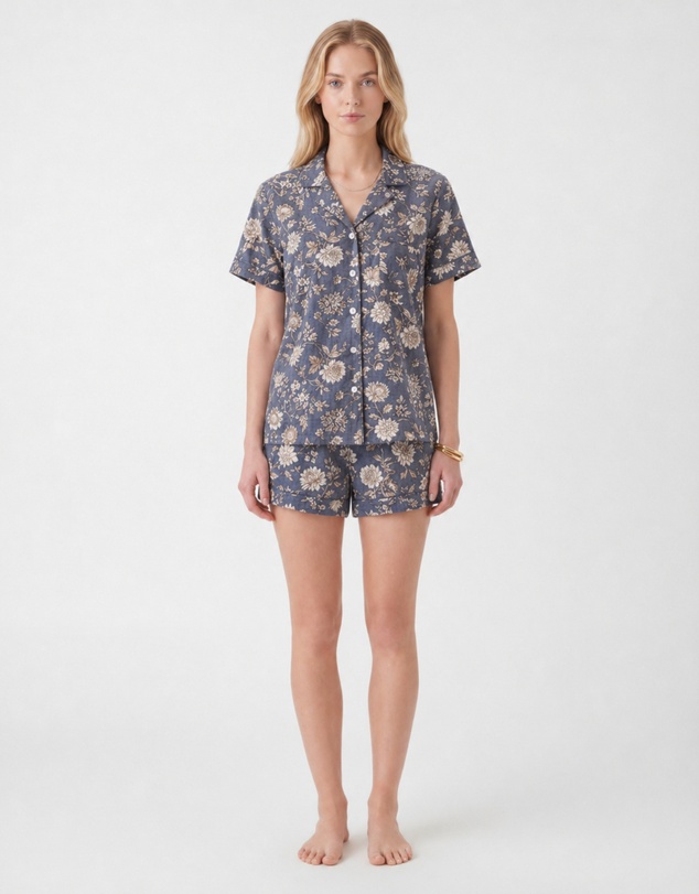 SILK MAGNOLIA - Floral Bamboo Pyjamas