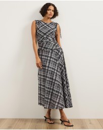 Atmos&Here - Kara Asymmetric Mesh Maxi Dress