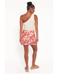 Petal & Pup - Calypso Wrap Mini Skirt - Red Floral