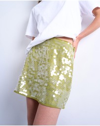 TOPSHOP - Sequin A-Line Mini Skirt