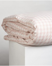 Sheet Society - Leo Washed Cotton Gingham Quilt Cover Set