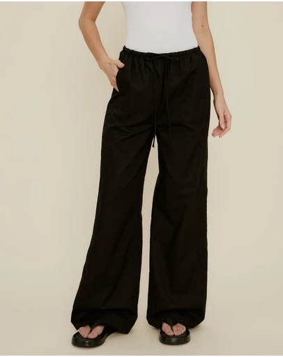 The Fated - Lucie Drawstring Linen Blend Pants