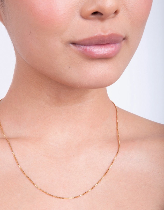 Lovisa - Gold Plated Sterling Silver Box Chain Necklace