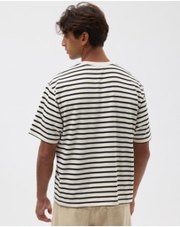 AERE - Heavyweight Stripe SS Tee